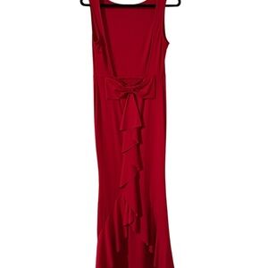 Elegant Red Sleeveless Dress